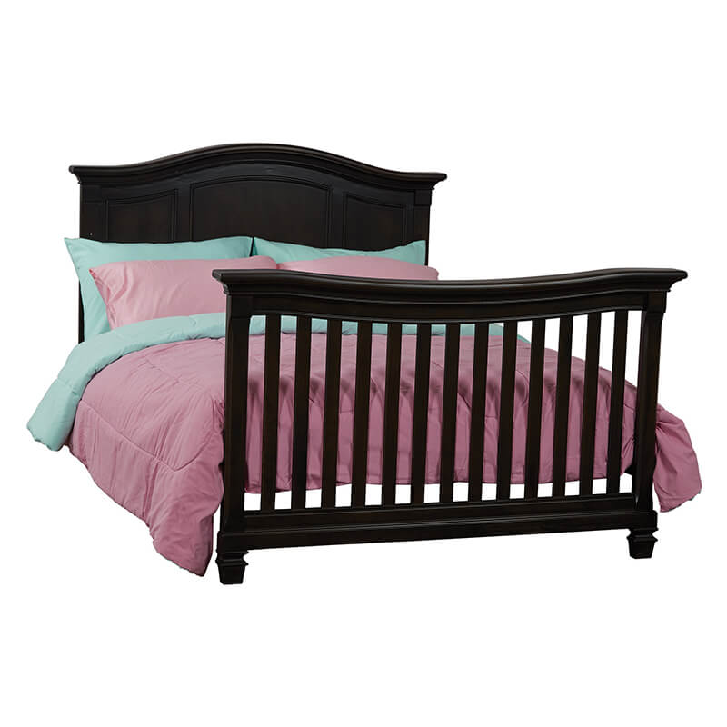 Dark Brown Convertible Solid Wood Crib