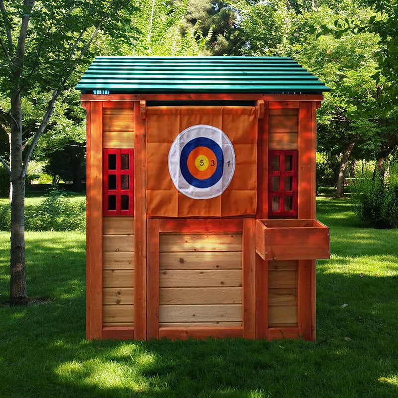  Golden Eco-friendly Outdoor Wooden Playhouse