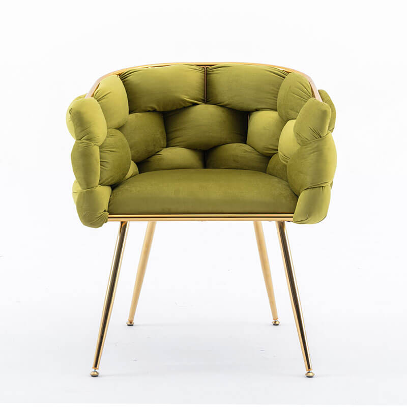 Olive Green Velvet Sofa Accent Chair