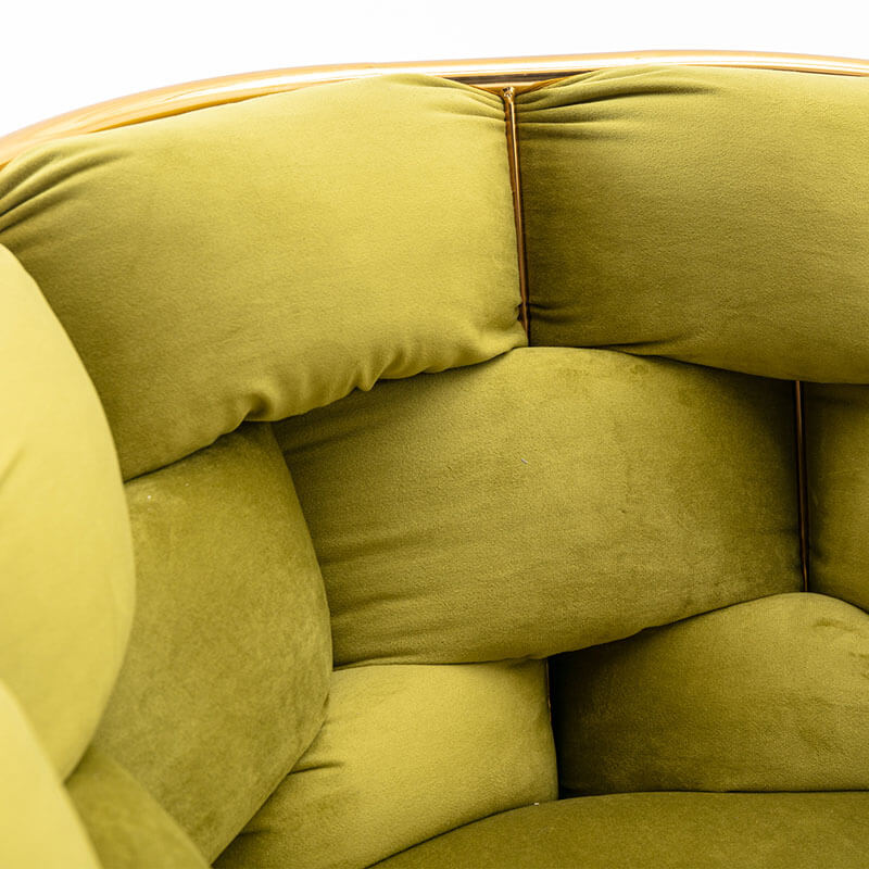 Olive Green Velvet Sofa Accent Chair