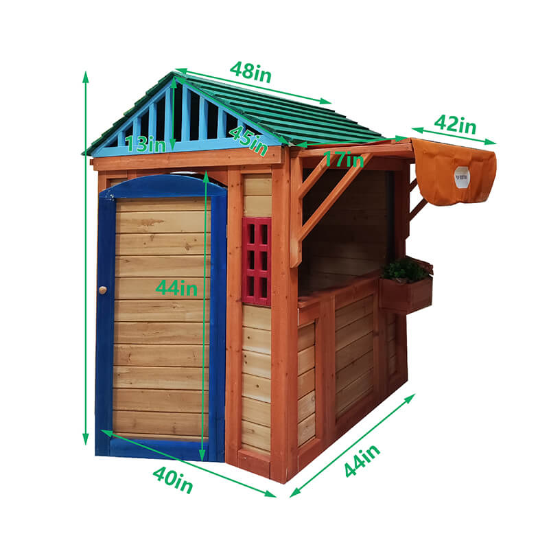  Golden Eco-friendly Outdoor Wooden Playhouse