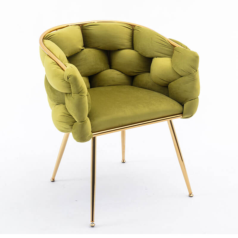 Olive Green Velvet Sofa Accent Chair