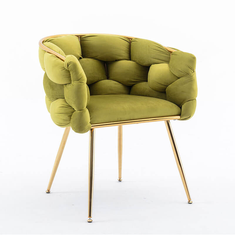 Olive Green Velvet Sofa Accent Chair