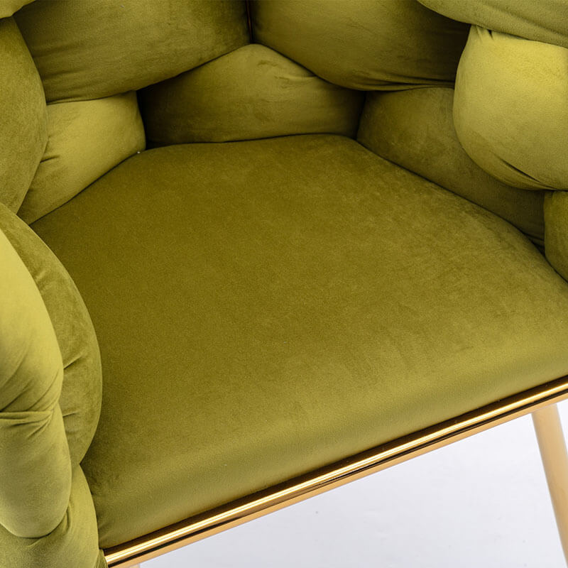 Olive Green Velvet Sofa Accent Chair