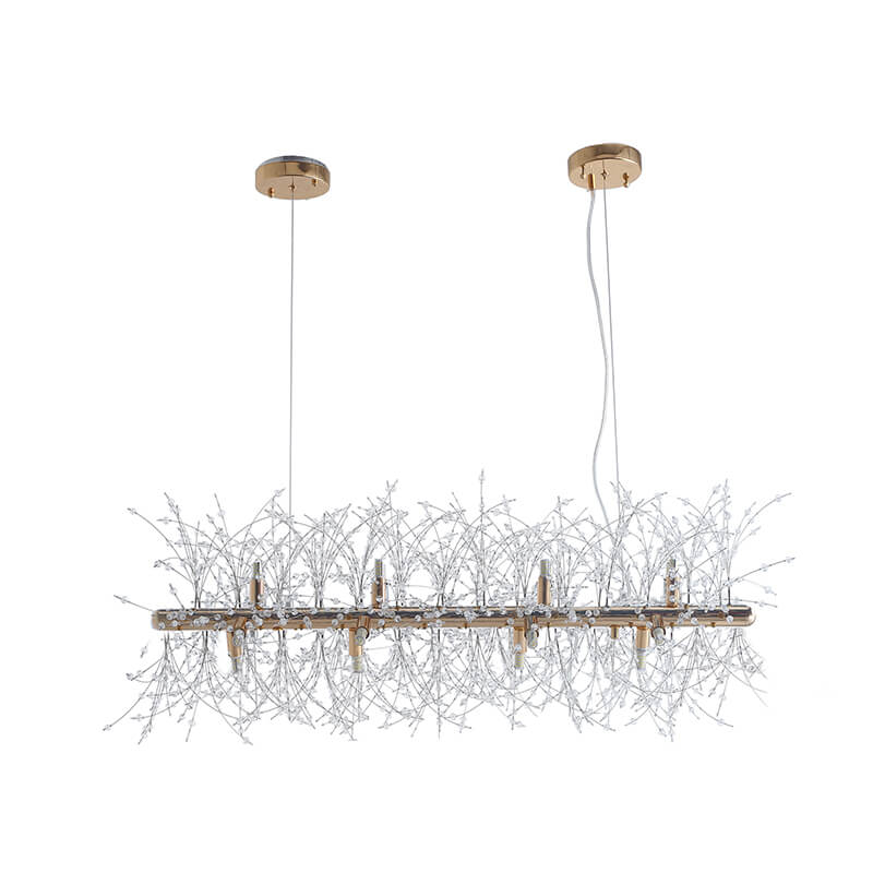 Modern American Golden Crystal Pendant Light