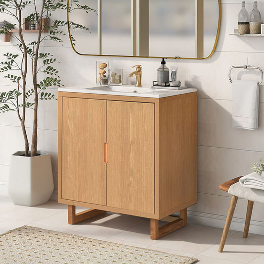 18.1" Burly Wood Bathroom Vanity Set