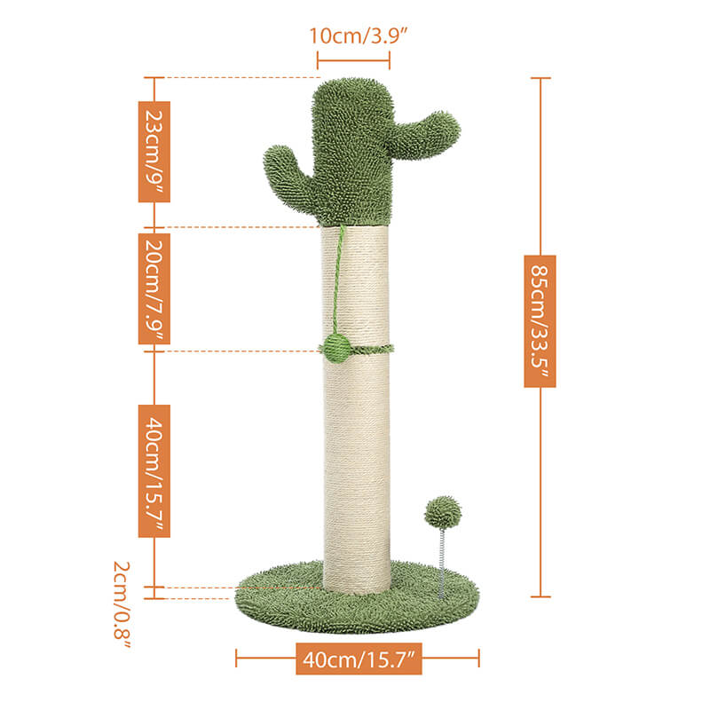 White Large Cactus Cat Scratching Post