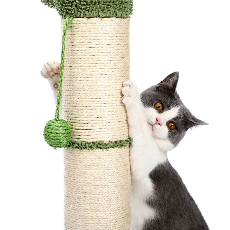 White Large Cactus Cat Scratching Post