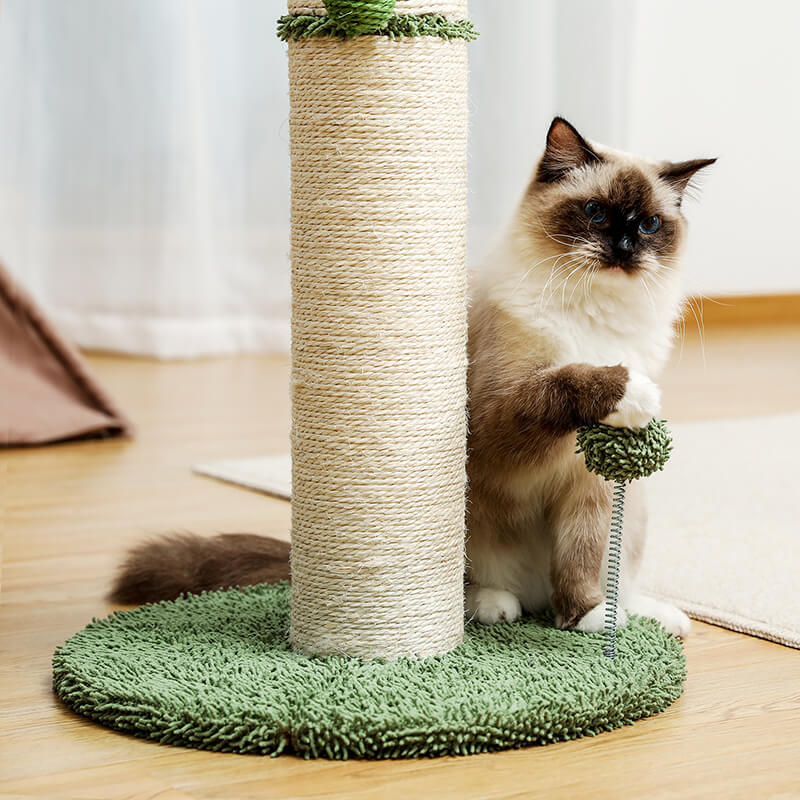 White Large Cactus Cat Scratching Post