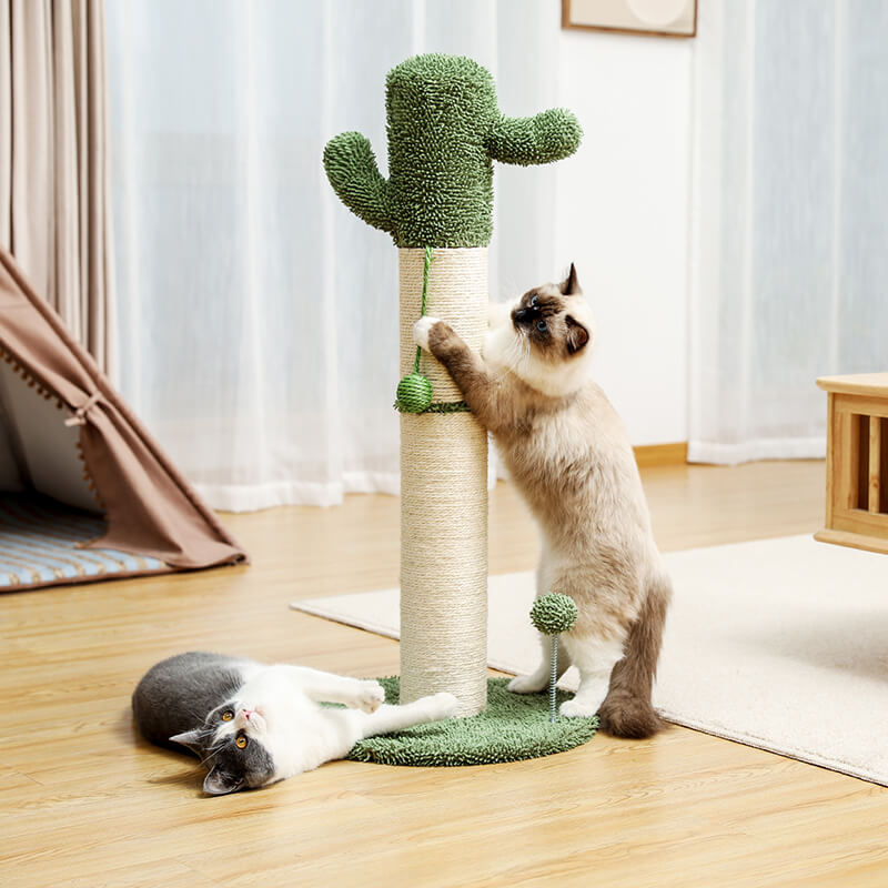 White Large Cactus Cat Scratching Post