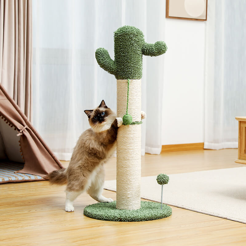 White Large Cactus Cat Scratching Post