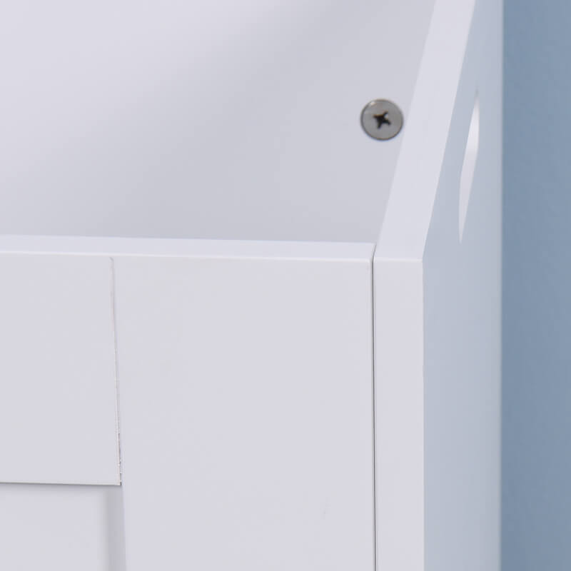 White Lift Top Entryway Storage Cabinet