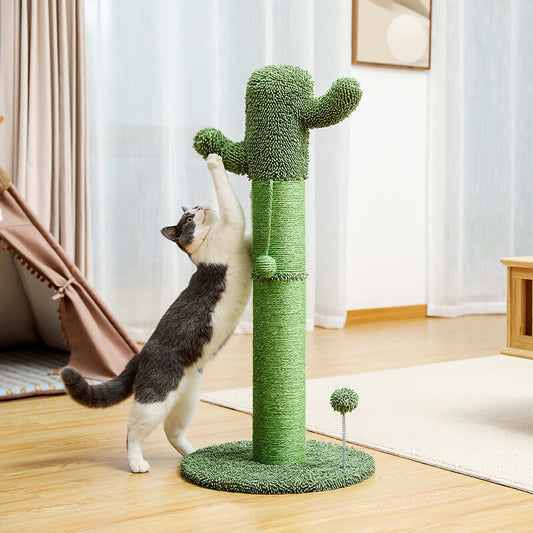 15" Natural Green Sisal Rope Cat Cactus Scratcher 