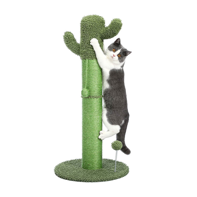 15" Natural Green Sisal Rope Cat Cactus Scratcher 