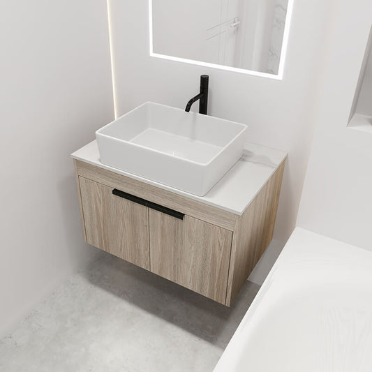 Modern Design White Oak Bathroom Vanity