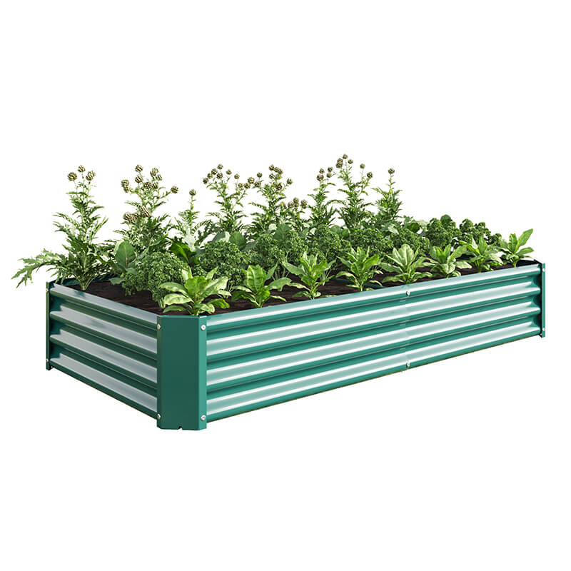 Outdoor Raised Rectangle Planter Garden Bed