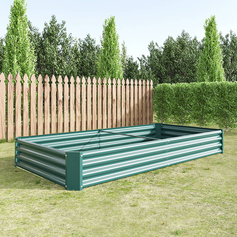 Green Metal Raised Garden Bed Kit