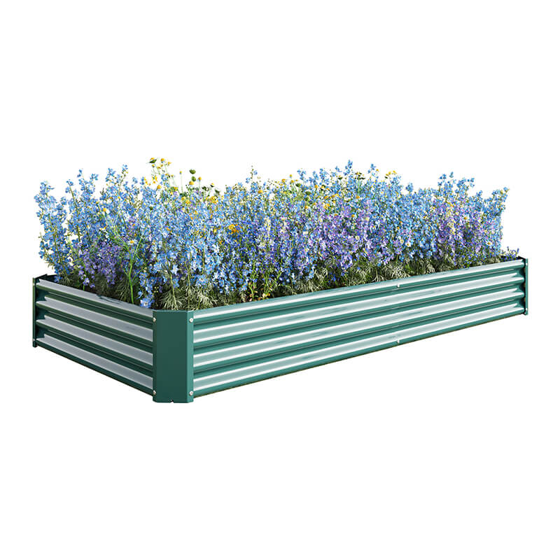 Green Metal Raised Garden Bed Kit