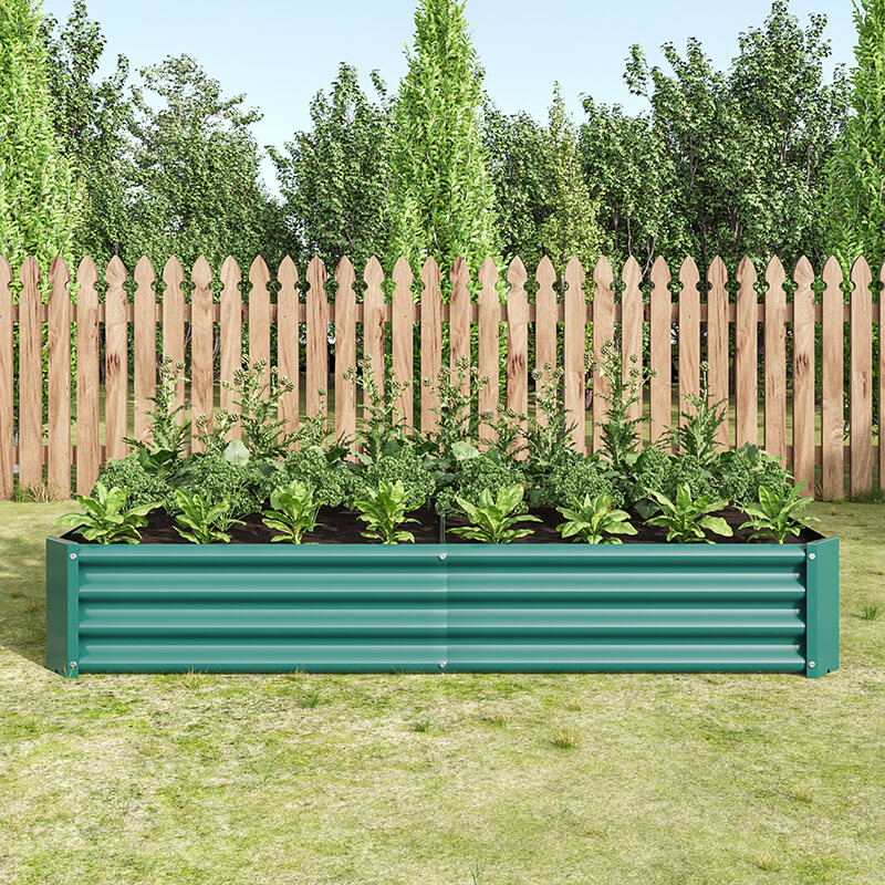 Outdoor Raised Rectangle Planter Garden Bed