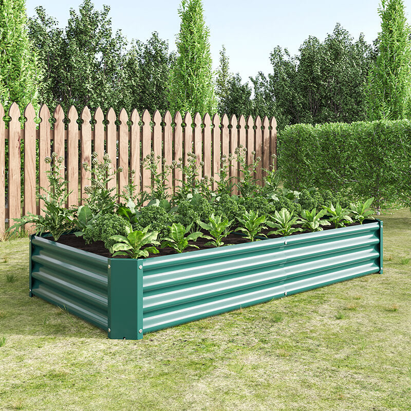 Outdoor Raised Rectangle Planter Garden Bed