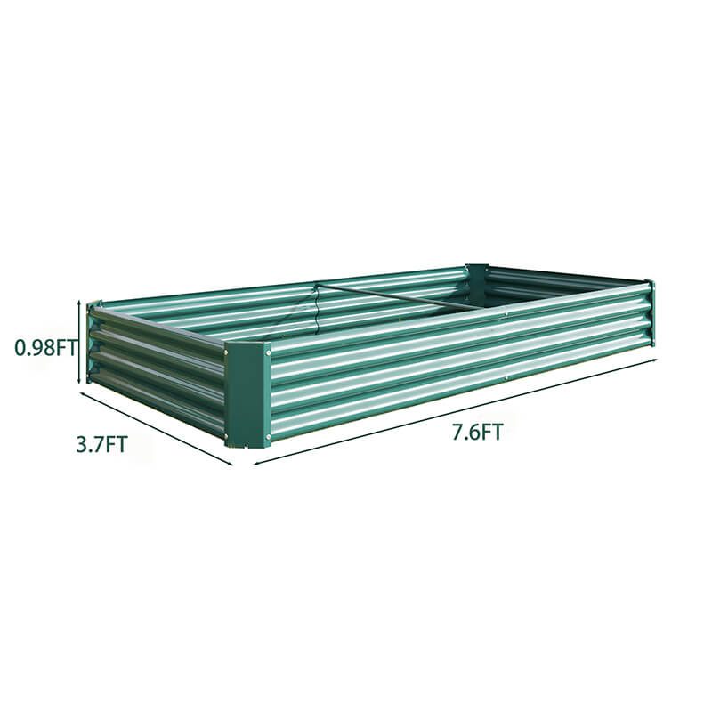 Green Metal Raised Garden Bed Kit