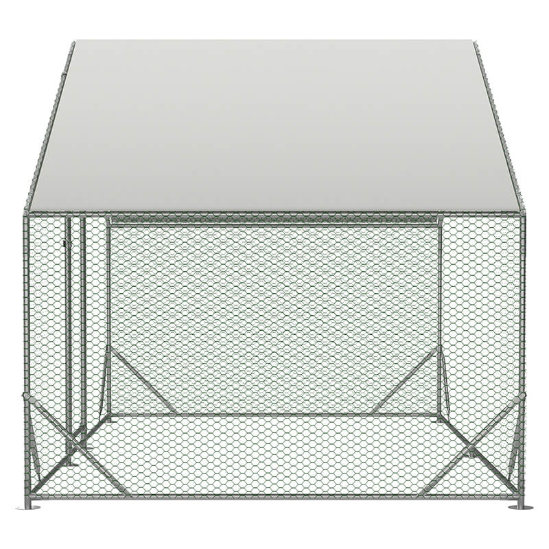 White Large Aluminum Walk-in Chicken Coop