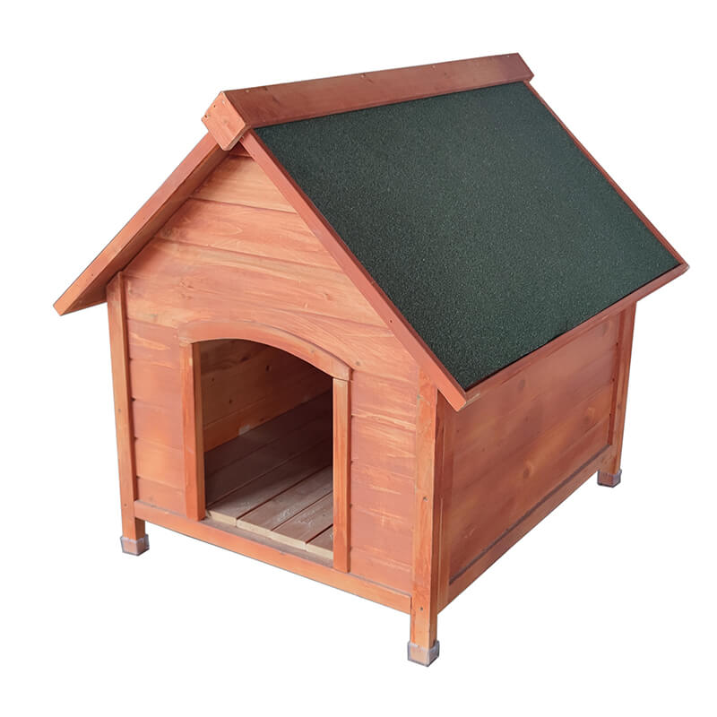 Golden Wooden Outdoor Dog Pet House