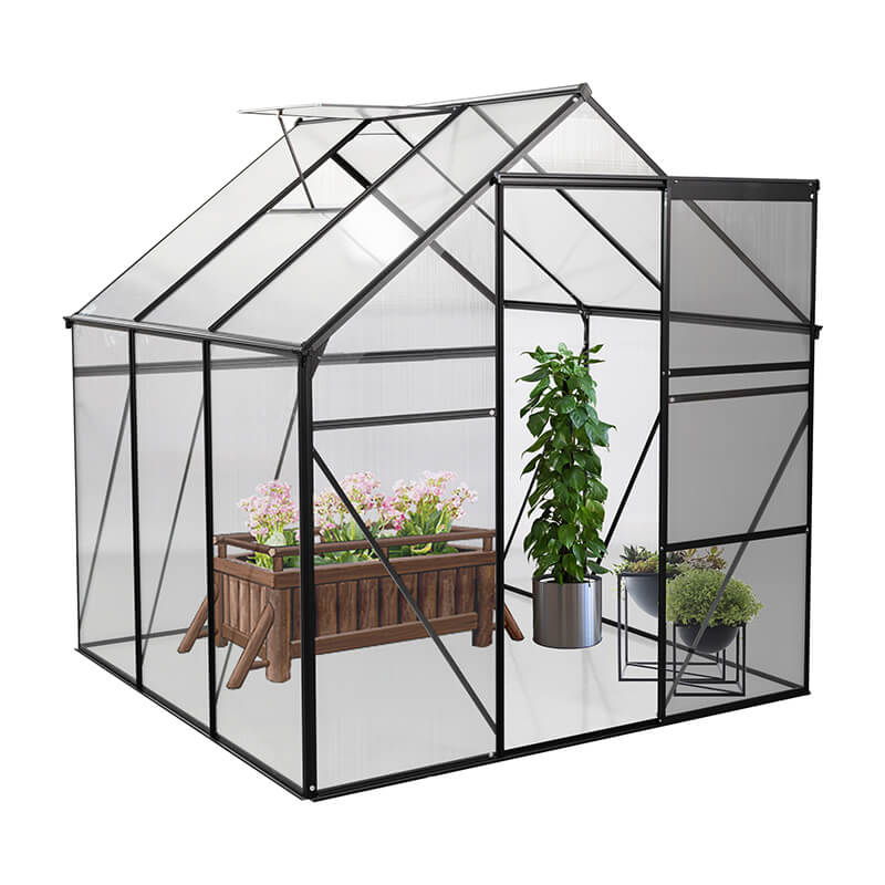 Black Aluminum Heavy Duty Walk-in Greenhouse