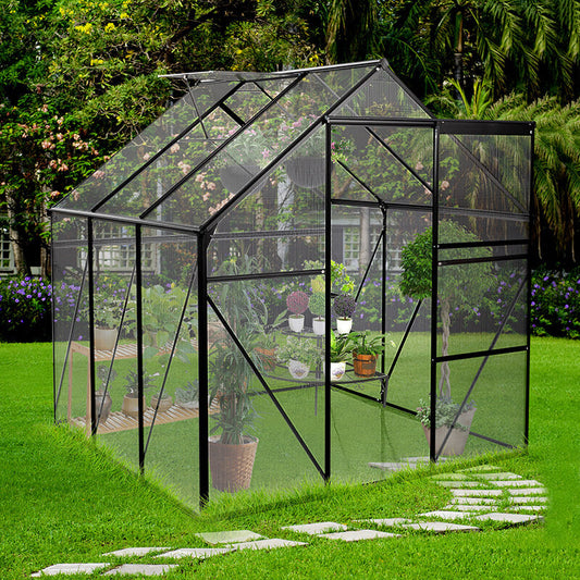 Black Aluminum Heavy Duty Walk-in Greenhouse