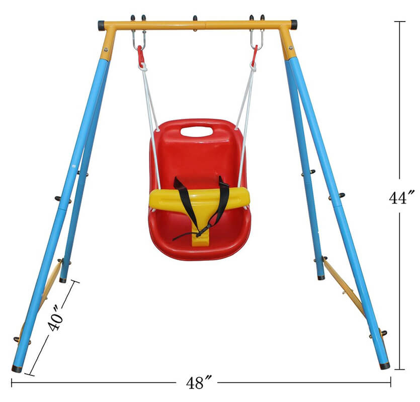 Multicolor Toddler Backyard Metal Swing Set