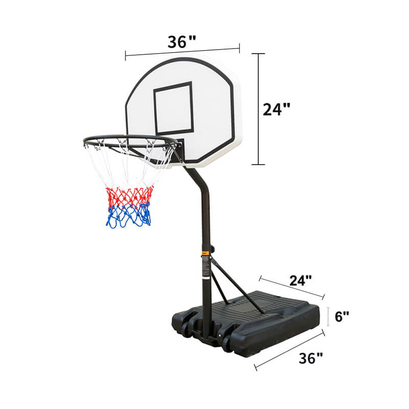 36" Portable Swimming Poolside Basketball Hoop