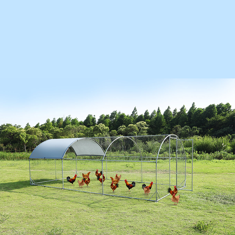 Silver Metal Plastic Net Chicken Coop