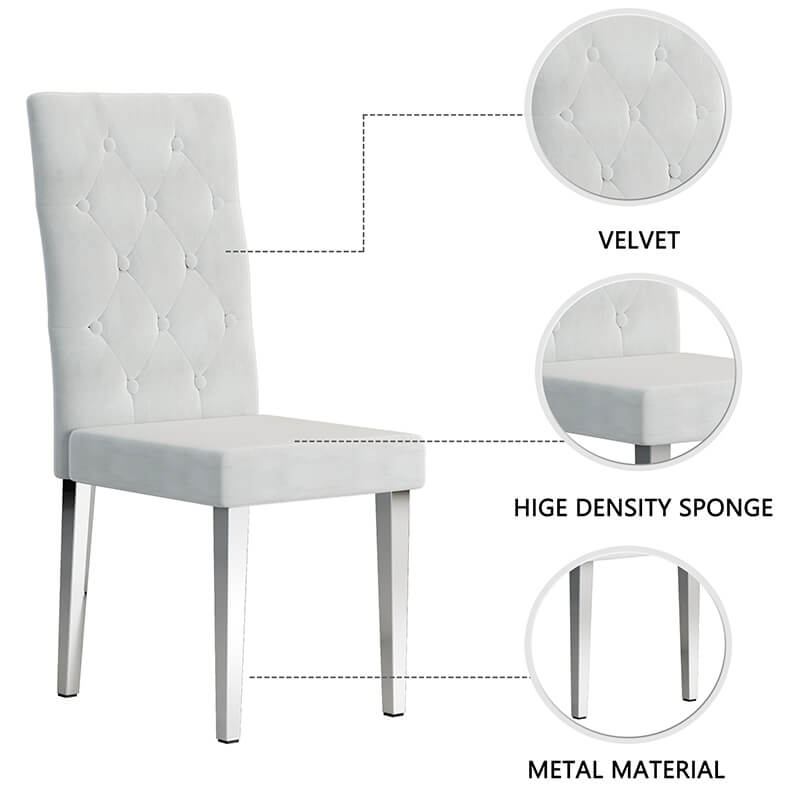 Modern Upholstered High Backrest Dining Chair