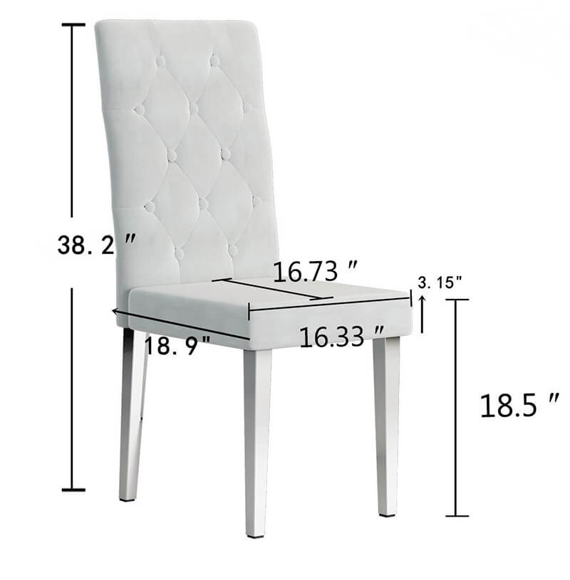 Modern Upholstered High Backrest Dining Chair