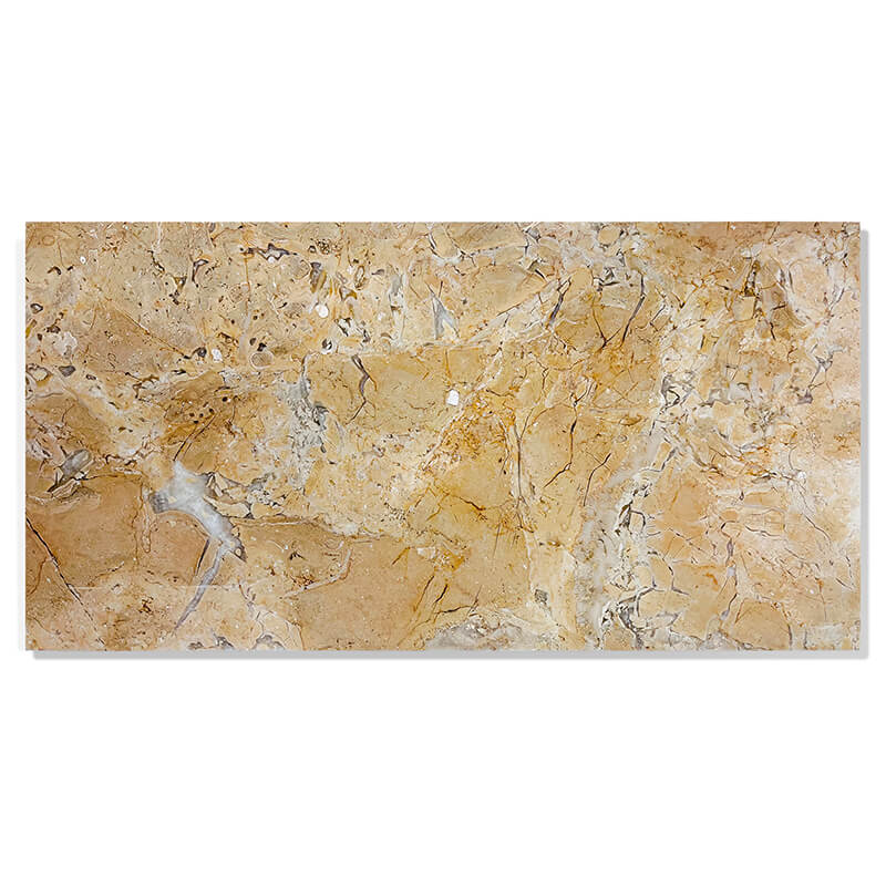 Beige Yellow Polished Natural Marble Tile