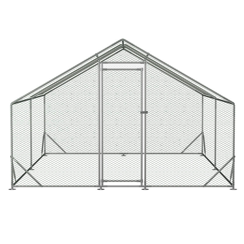 Galvanized Wire Metal Walk-in Chicken Coop