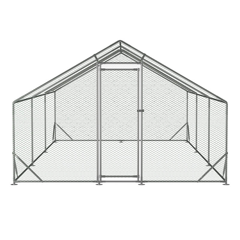 120" Silver Large Aluminum Chicken Coop