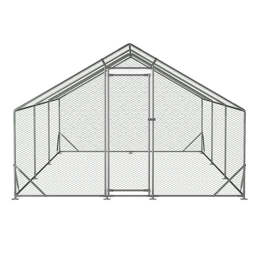 120" Silver Large Aluminum Chicken Coop