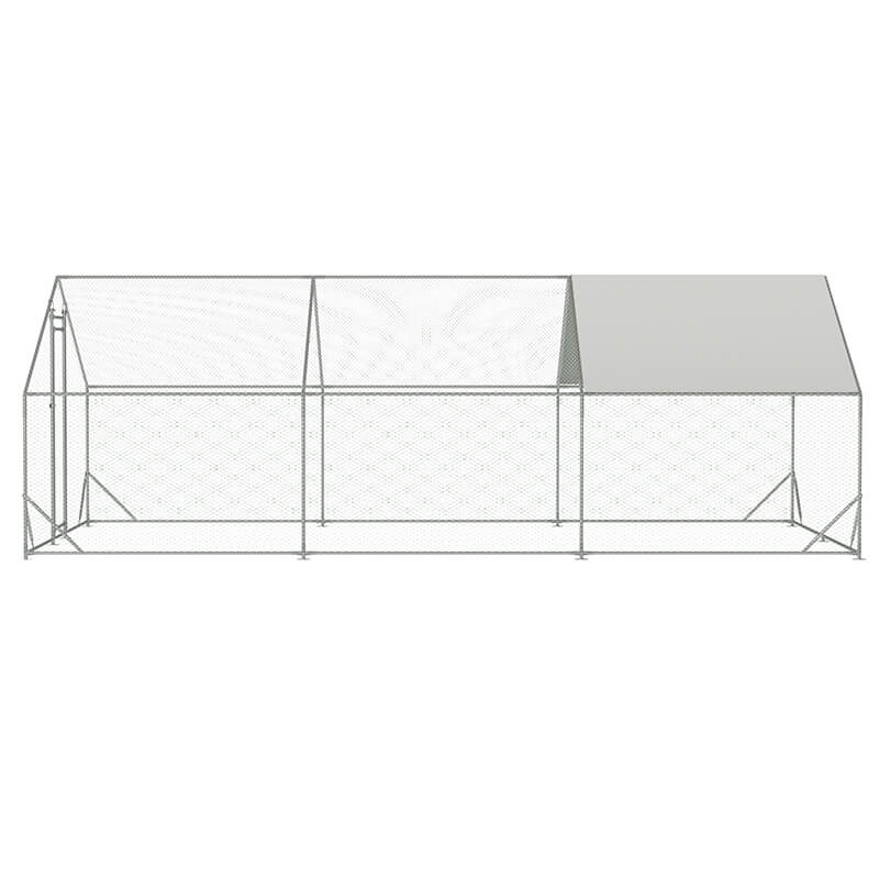 120" Silver Large Aluminum Chicken Coop