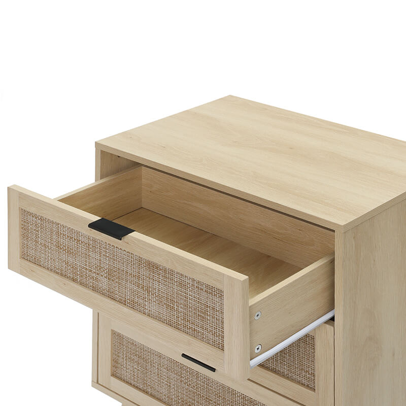 23.6" Natural Particle Board 3-Drawer Cabinet