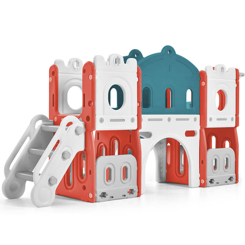 Freestanding Castle Climber Kids Slide Playset