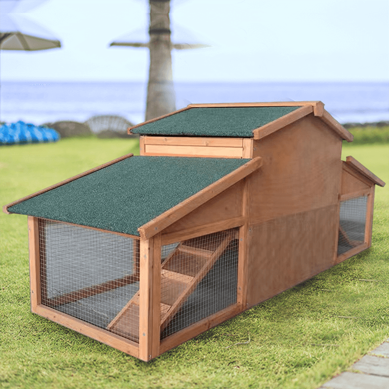 Large Outdoor Wooden 2-Layer Pet House