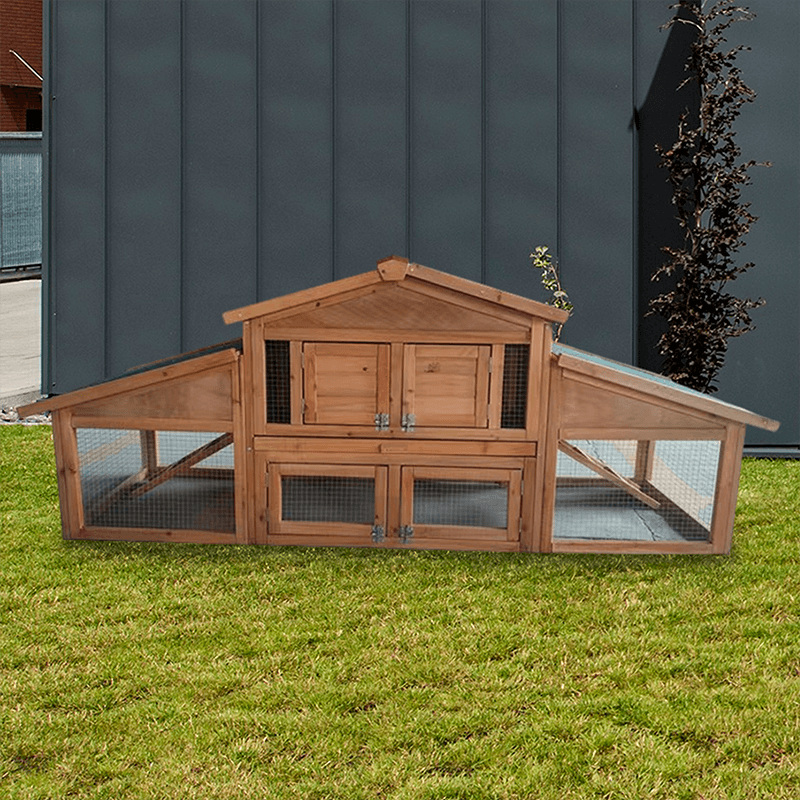 Large Outdoor Wooden 2-Layer Pet House