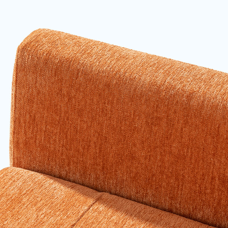 Orange Upholstered Foam Filled Accent Chair