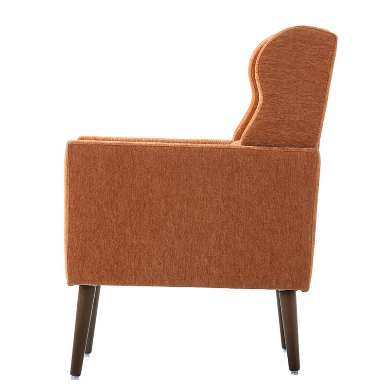 Orange Upholstered Foam Filled Accent Chair