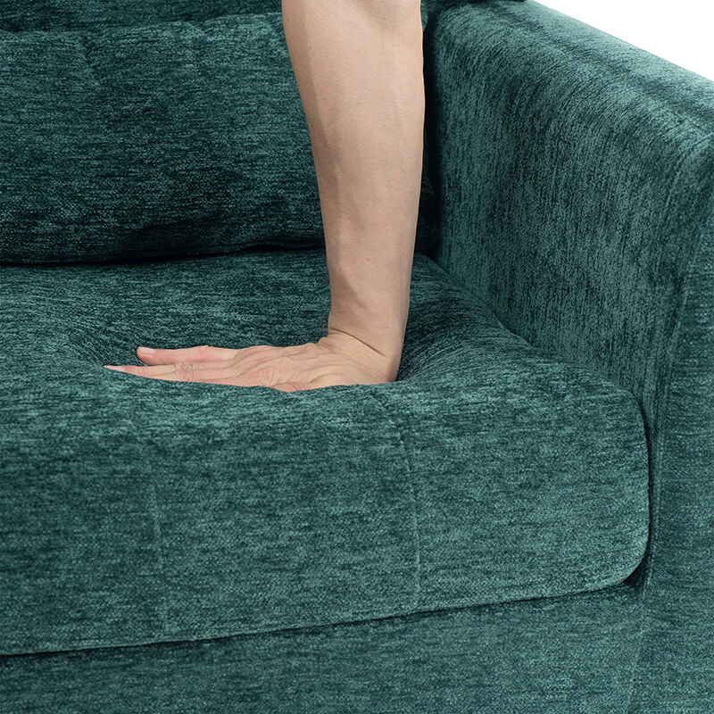 Modern Green Comfy Upholstered Accent Chair