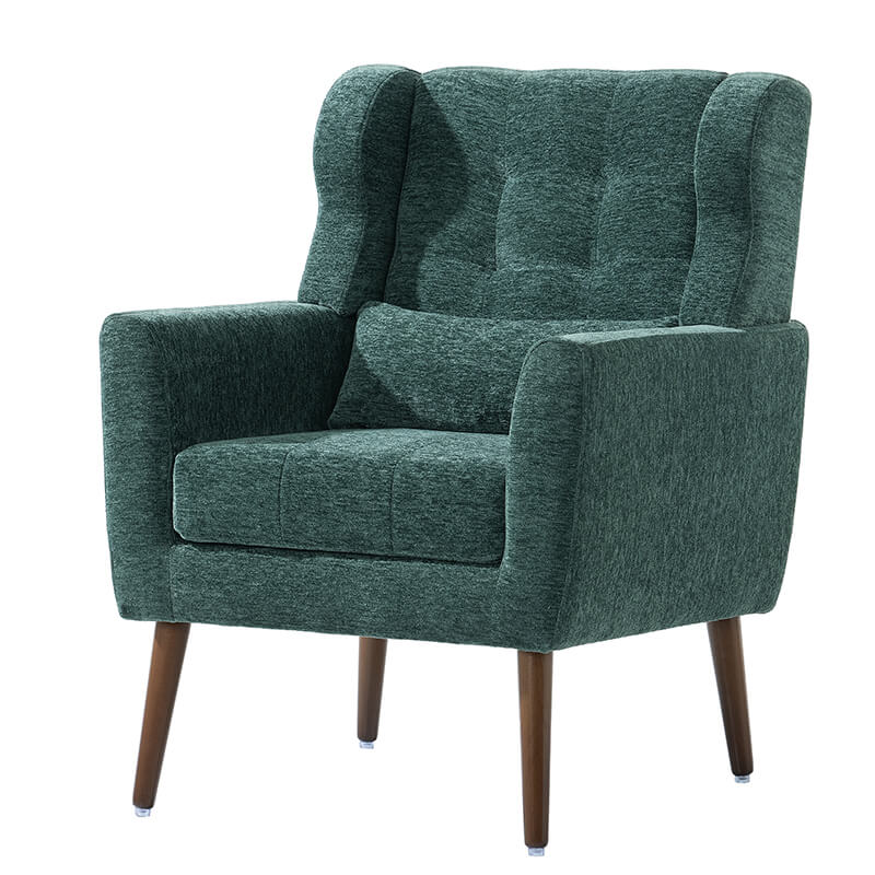 Modern Green Comfy Upholstered Accent Chair