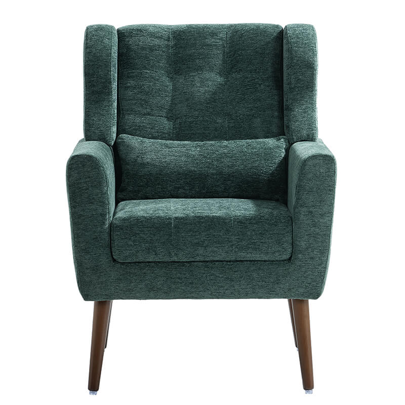 Modern Green Comfy Upholstered Accent Chair