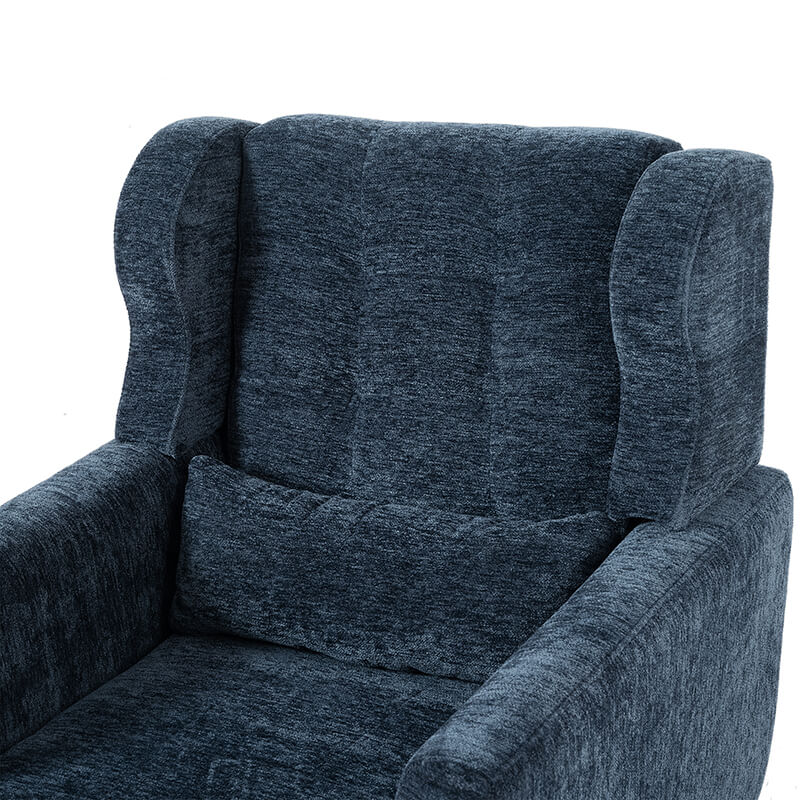 Modern Dark Blue Upholstered Accent Chair