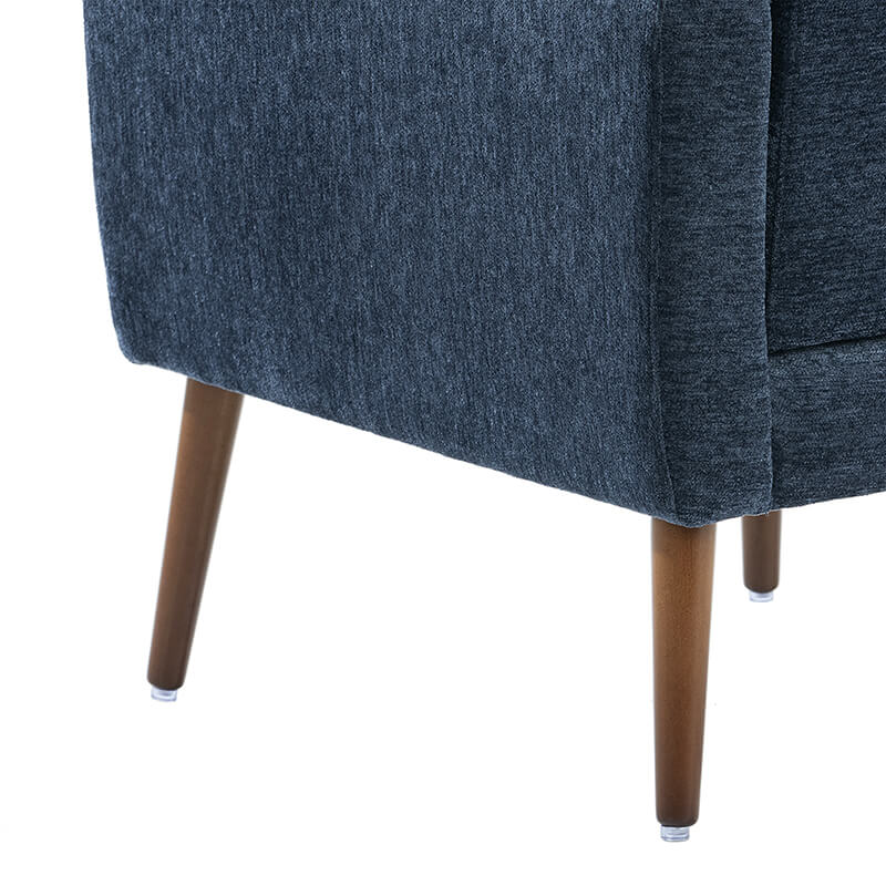 Modern Dark Blue Upholstered Accent Chair